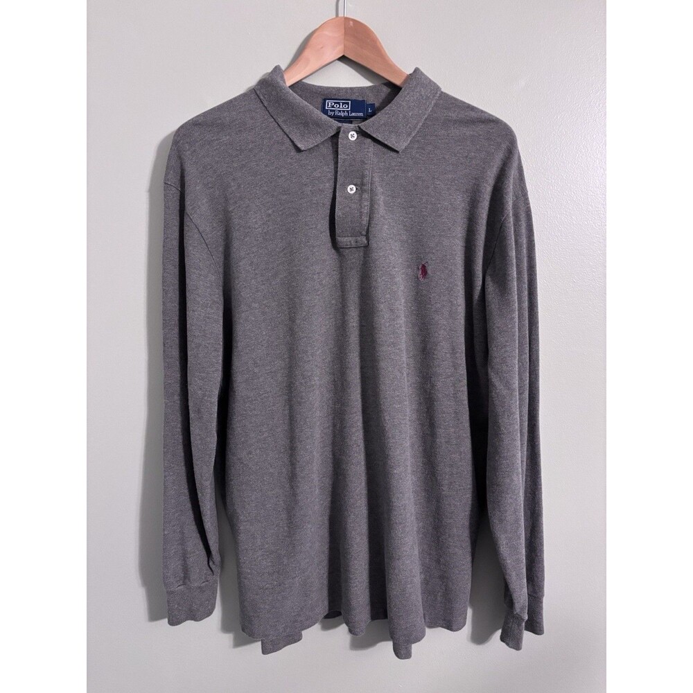 Polo Ralph Lauren Long Sleeve Polo Shirt Mens Large Preppy Classic Pony Logo